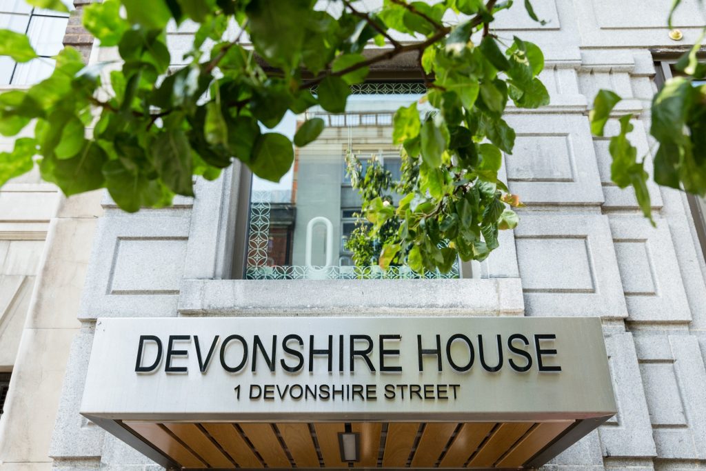 Devonshire House porch